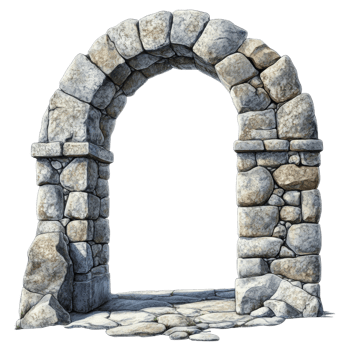Ancient Stone Archway Entrance Gateway png