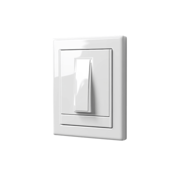A White Rectangular Light Switch Is Shown png