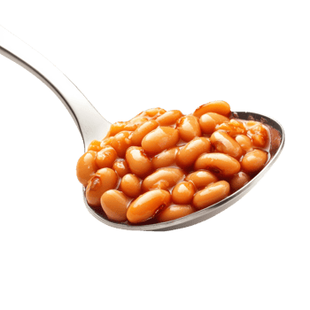 Baked Beans Spoonful In A Metal Spoon png