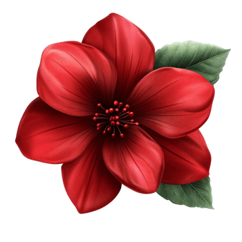 Red Floral Hibiscus Blossom png