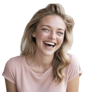 A woman laughing with her mouth open png