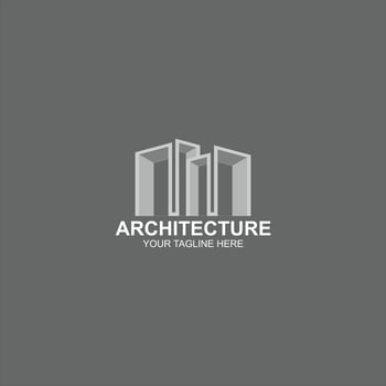architecture logo icon for building development with creative illustration vector