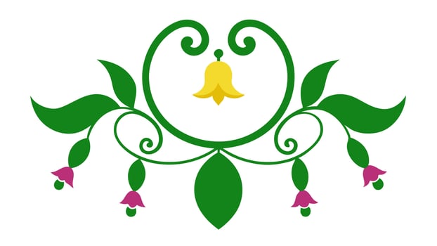 Asymmetrical Heading Ornament for Elegant Designs and Decorations vector