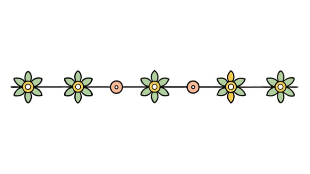 Floral Underline Design Botanical Element vector
