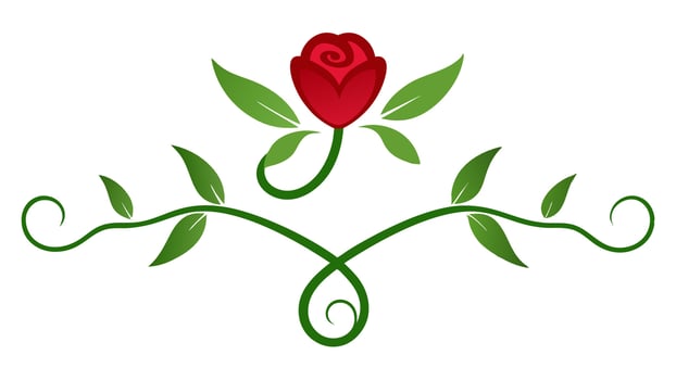 Rose Floral Underline Elements DesignCreative Projects vector