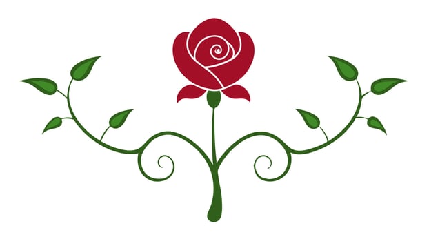 Rose Floral Underline Elements Design for Creative Project vector