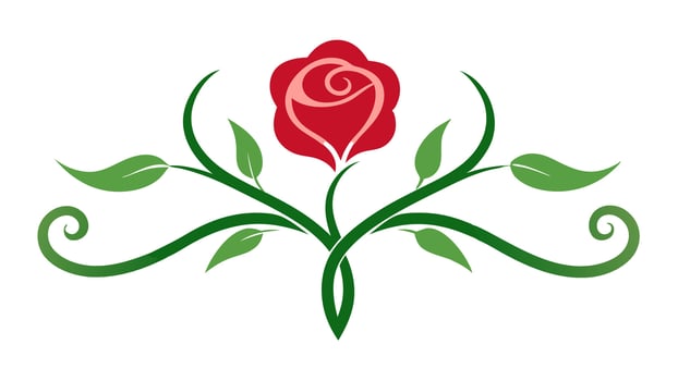 Rose Floral Underline Elements Design vector