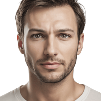 A man with a beard and a white shirt png