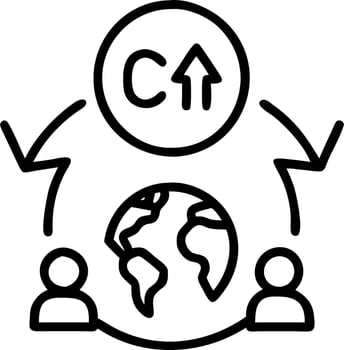 tax carbon and energy efficiency and global cooperation Set 3 vector
