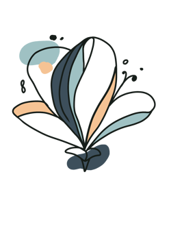 Abstract flower design png
