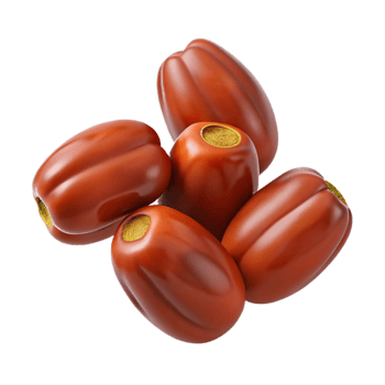 Suspended date fruits with natural texture png