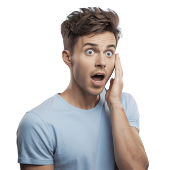 A man is holding his hands to his ears png
