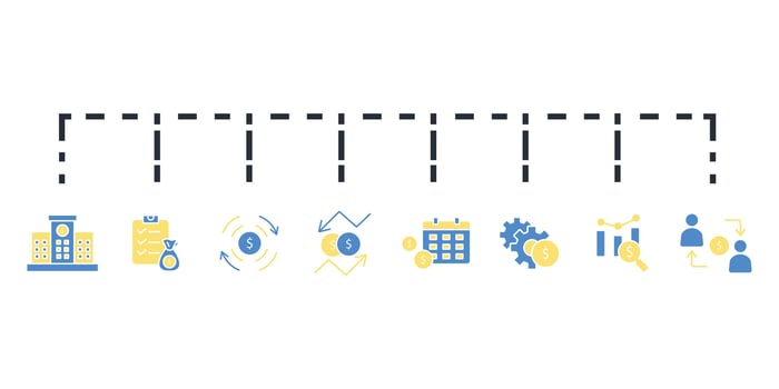 Accounting icon set..Editable stroke.linear style sign symbol illustration. vector