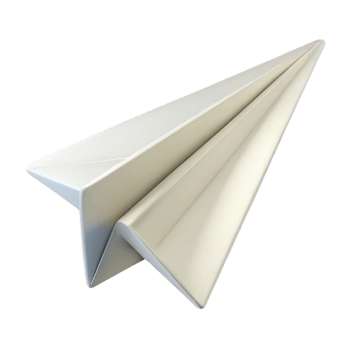 white paper airplane png
