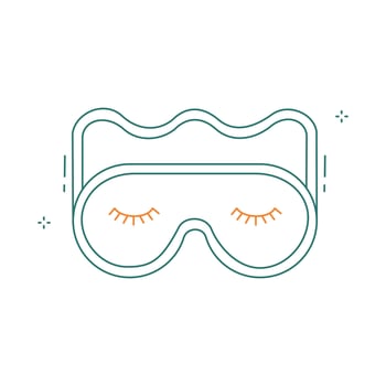 Travel Sleep Eye Mask Icon Design vector
