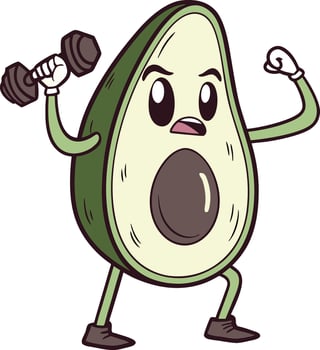 Avocado Power lifting vector