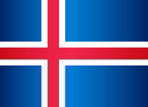 National Flag of the Republic of Iceland vector