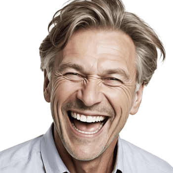 A man with a smile on his face png