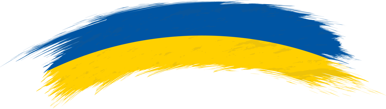 Flag of Ukraine in rounded brush stroke. png