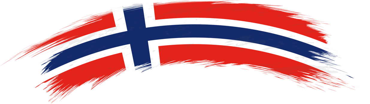Flag of Norway in rounded brush stroke. png