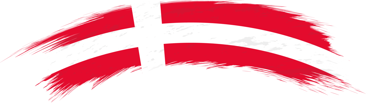 Flag of Denmark in rounded brush stroke. png