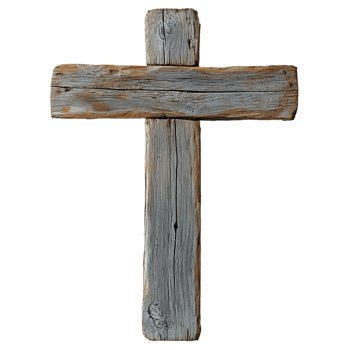 Rustic Wooden Cross Symbol Reflecting Spirituality and Tradition png