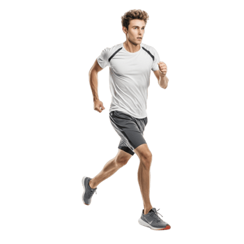 Man running on black background png