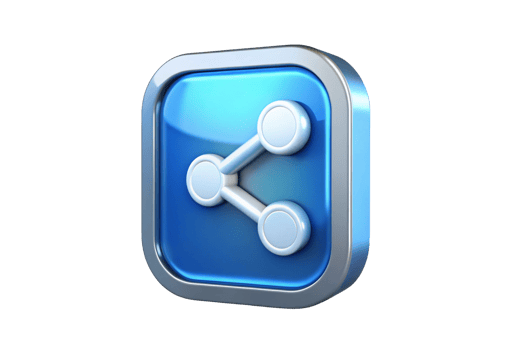 3d share icon free png
