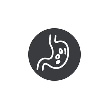 illustration of stomach outline design. vector