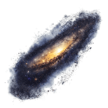 A breathtaking view of the Milky Way Galaxy with cosmic dust and stars in deep space, Milky Way Galaxy with Cosmic Dust and Stars, Isolated on transparent background png