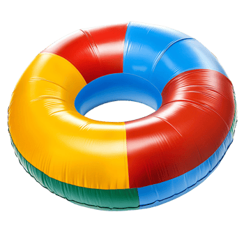 Bright Inflatable Tube for Pool Fun png