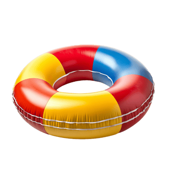 Playful Inflatable Ring with Vibrant Colors png