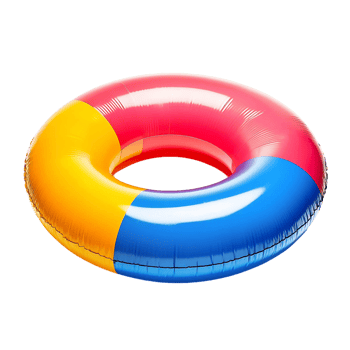 Summer Ready Colorful Pool Ring png