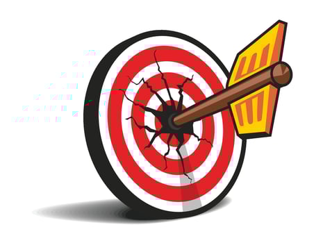 goal arrow in target vector