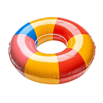 Fun and Bright Inflatable Swim Ring png