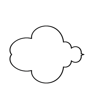 Simple White Cloud Graphic png