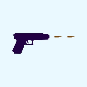fire gun weapon icon vector