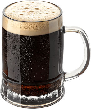 Vintage beer glass with cold crisp draft lager. . png