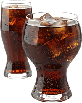 Cold Soda Bubbly Cola Drink Refreshing Softdrink Beverage Iced Glass. . png