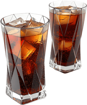 Promotional Beverage Cola Glass Refreshing Carbonated Summer Softdrink. . png