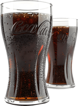 Sweet Cola Soft Drink Chilled Beverage Refreshing Bubbly Glass. . png