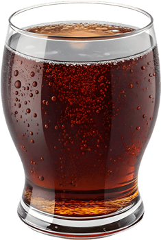 Iced Thirst Quencher Cola Glass Carbonated Cold Soda Beverage Art. . png