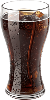Tasty Sweet Cola Bubbles Cold Glass Softdrink Promotional Art. . png