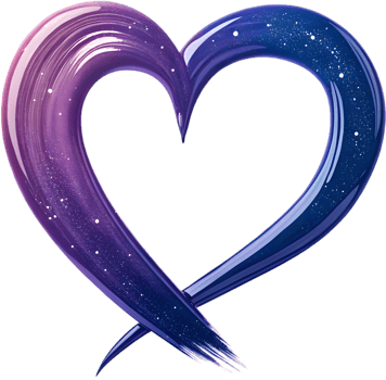 Acrylic brushstrokes form an elegant heart-shaped curve in expressive art. . png