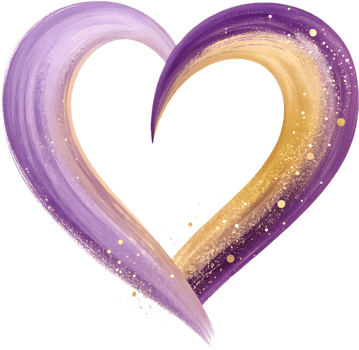 Elegant design featuring a heart-shaped curve in expressive acrylic strokes. . png