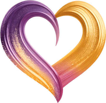 Elegant acrylic brushstroke art with expressive heart-shaped curve design. . png