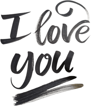 Elegant I love you love message, . png