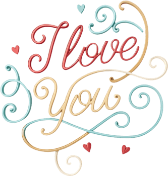 Passionate I love you in elegant script, . png