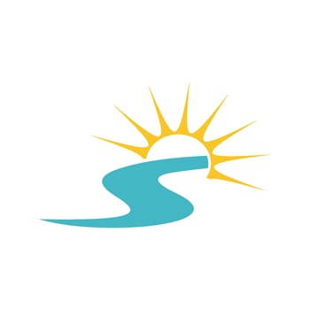 S Letter River and Sun Logo Template Illustration Design. EPS 10. vector
