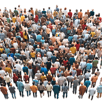 Friends of All Ages over Transparent Background for Social Campaigns, Community Projects, or Friendship-Themed Branding png